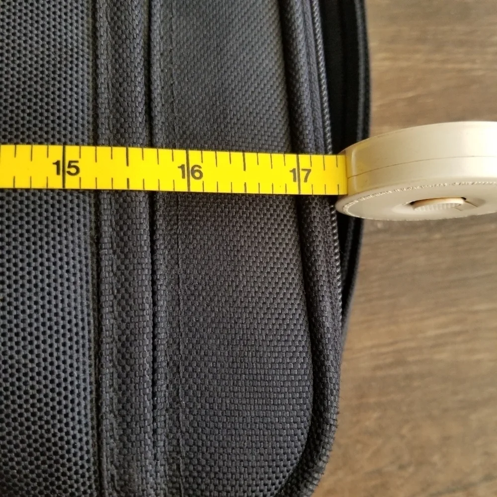 Dell Black Laptop Double-Sided Zipper Carrying Bag w/ Shoulder Strap 17x14x3